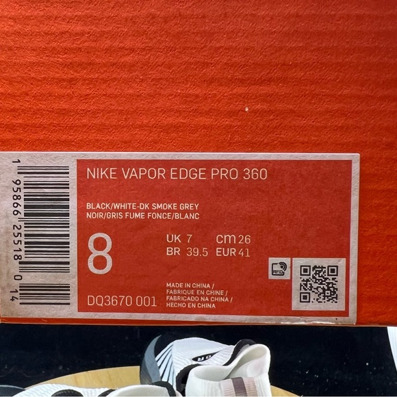 Nike Vapor Edge Pro 360 Football Cleats Size 8 Grey Black DQ3670-001 - Picture 10 of 10